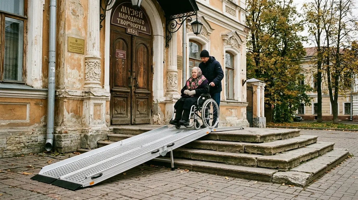 Автоматическая дверь для маломобильных групп населения — законченный проект